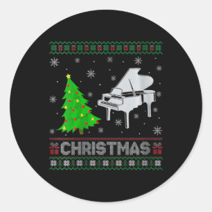 ウィメンズピアノクリスマスツリー照明醜いクリスマスシュエ ラウンドシール