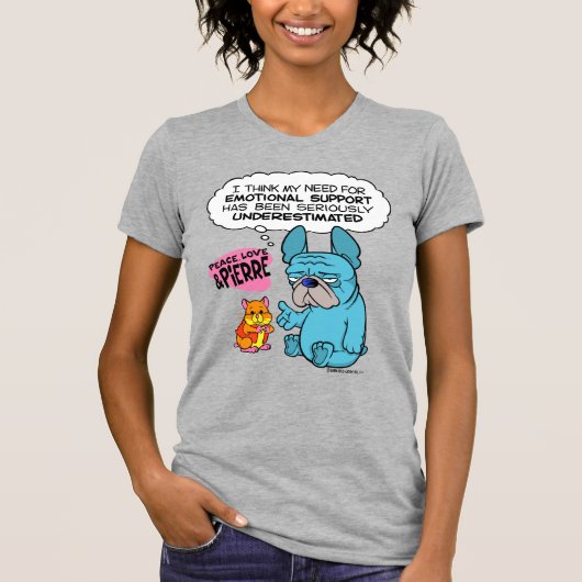 ウィメンズピエールとアボットのスローガンTシャツ Tシャツ (正面)