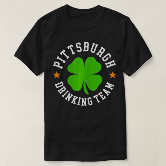 ウィメンズピッツバーグマッチングSt patricks dayドリンキン Tシャツ (デザイン正面)