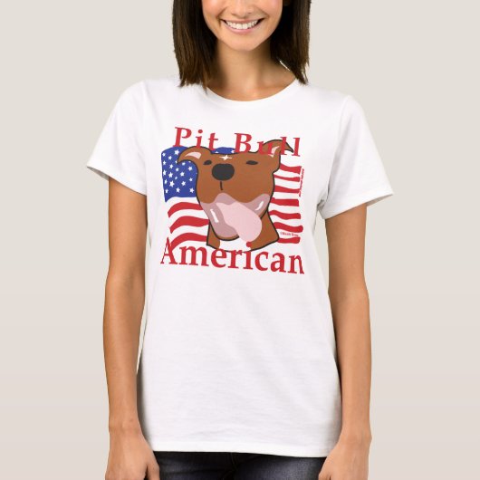 ウィメンズピットブルアメリカンティー Tシャツ (正面)