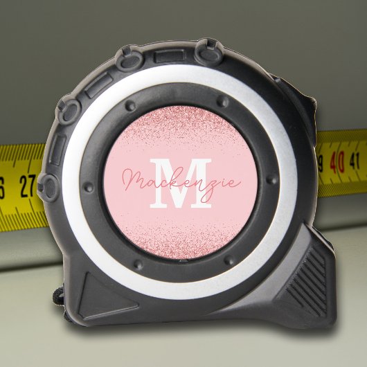 ウィメンズピンクグリッターモノグラム メジャー