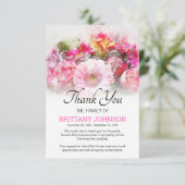 ウィメンズピンクフローラ葬儀 サンキューカード (スタンド正面)