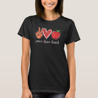ウィメンズピースラブランチラおもしろいンチレディ Tシャツ