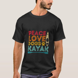 ウィメンズピーチラブドッグカヤックカヤックVネック Tシャツ