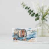 ウィメンズファッションブティックアクセサリービジネスカード 名刺 (スタンド正面)