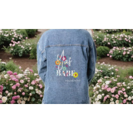 ウィメンズファブラスフラミンゴテーマピンク デニムジャケット