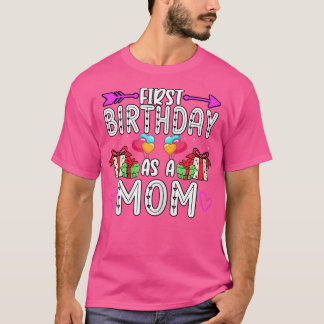 ウィメンズファースト誕生日アザ妊婦のママベビーレーブ Tシャツ