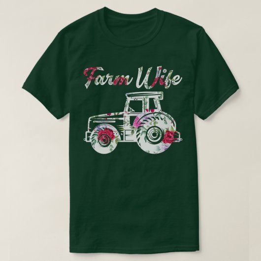 ウィメンズファーム妻農家農業トラクター農家Wi Tシャツ (デザイン正面)