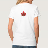 ウィメンズフィッティングCanada国旗Tシャツ土産シャツ Tシャツ (裏面)