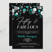 ウィメンズフィフティファブラス誕生日招待状 招待状 (正面/裏面)