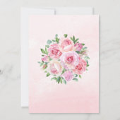 ウィメンズフェアウェルズパーティークラシックフローラエレガント 招待状 (裏面)