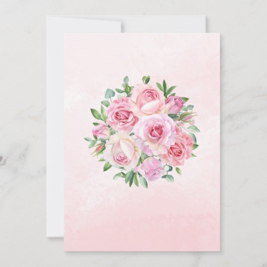 ウィメンズフェアウェルズパーティークラシックフローラエレガント 招待状 (裏面)