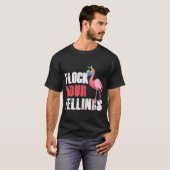 ウィメンズフックザーズ感覚おもしろいフラミンゴ Tシャツ (正面フル)