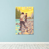 ウィメンズフライ釣りユタ キャンバスプリント (インサイチュ (ウッドフロア))