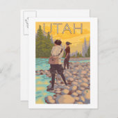 ウィメンズフライ釣りユタ ポストカード (正面/裏面)