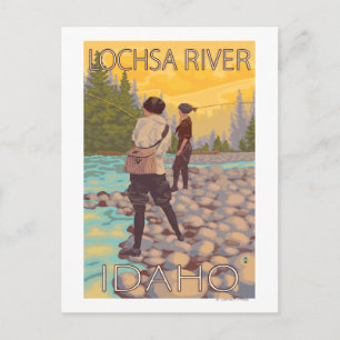 ウィメンズフライ釣り – Lochsa River, Idaho ポストカード