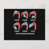 ウィメンズフラミンゴ顔マスクライフ2020ソーシャル先生 案内ポストカード (正面)