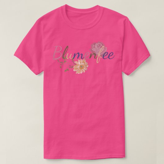 ウィメンズフラワーフェアリー花販売花店 Tシャツ (デザイン正面)