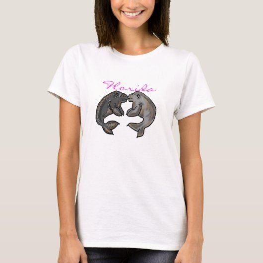 ウィメンズフロリダマナティーのシャツ Tシャツ (正面)