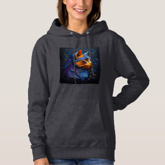 ウィメンズフードSweatshirtアートワーク11 パーカ