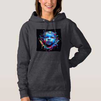 ウィメンズフードSweatshirtアートワーク15 パーカ