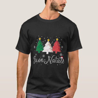 ウィメンズブオンナタレイタリアンクリスマスツリー – クリスマスV Tシャツ