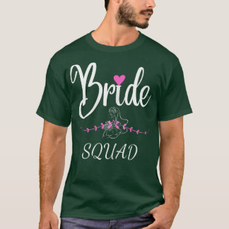 ウィメンズブライド分隊ブリデスメイドブライダル結婚ズの試合 Tシャツ