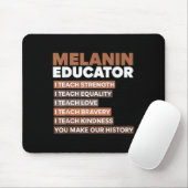 ウィメンズブラックアイディアEduc用メラニン教育先生 マウスパッド (マウス)