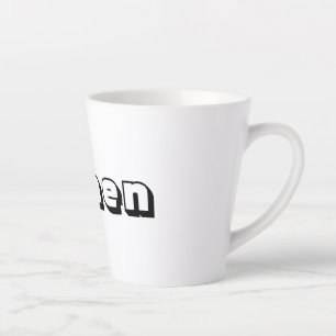 ウィメンズブラックカラー文字ラテマグパケナムフォントカップ カフェラテマグ