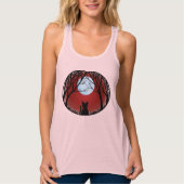 ウィメンズブラックキャットシャツファットキャットレディーズタンクトップ タンクトップ (正面)