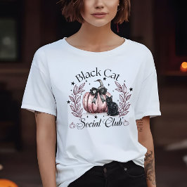 ウィメンズブラックキャットソーシャルクラブハロウィン Tシャツ