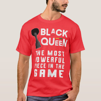 ウィメンズブラッククイーンチェス最も強力な駒アブリ Tシャツ