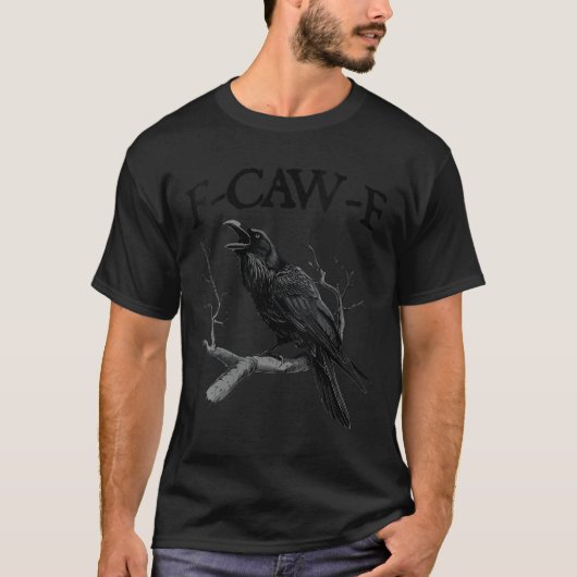 ウィメンズブラッククロウF-caw-fブラックバおもしろいードバイドVネック Tシャツ (正面)