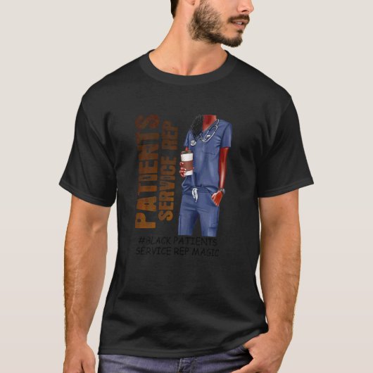 ウィメンズブラック患者サービス担当女性プライドモント Tシャツ (正面)