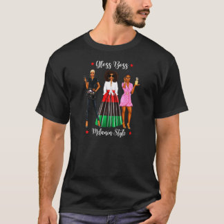 ウィメンズブラック理容美容師美しいサロ Tシャツ