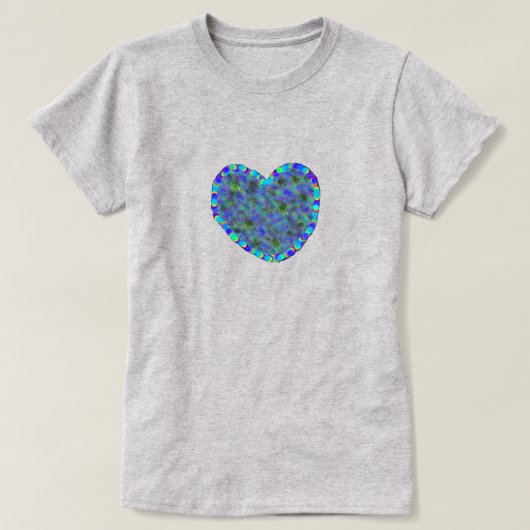 ウィメンズブルーハートTシャツ Tシャツ (デザイン正面)