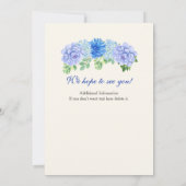 ウィメンズブルー縁どフローラ50歳誕生日パーティー 招待状 (裏面)