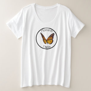 ウィメンズプラスサイズティー(昆虫)オオカバマダラ、モナークマニア プラスサイズTシャツ