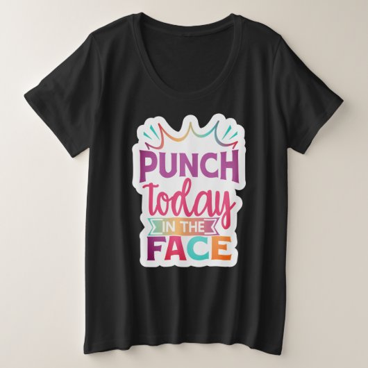 ウィメンズプラスサイズ基本Tシャツ プラスサイズTシャツ (デザイン正面)