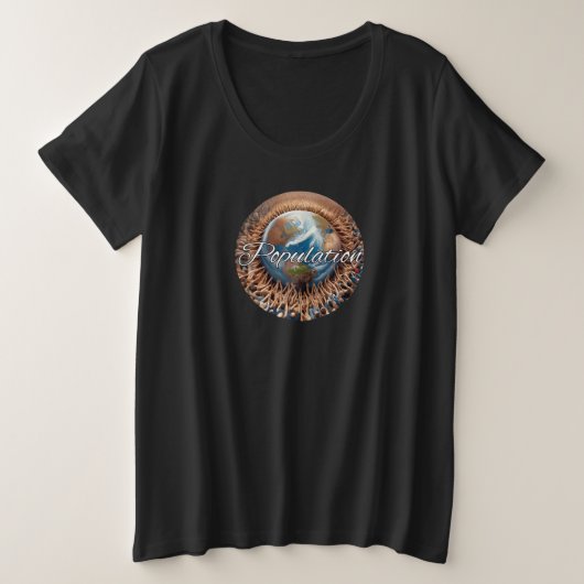 ウィメンズプラスサイズ基本Tシャツ プラスサイズTシャツ (デザイン正面)