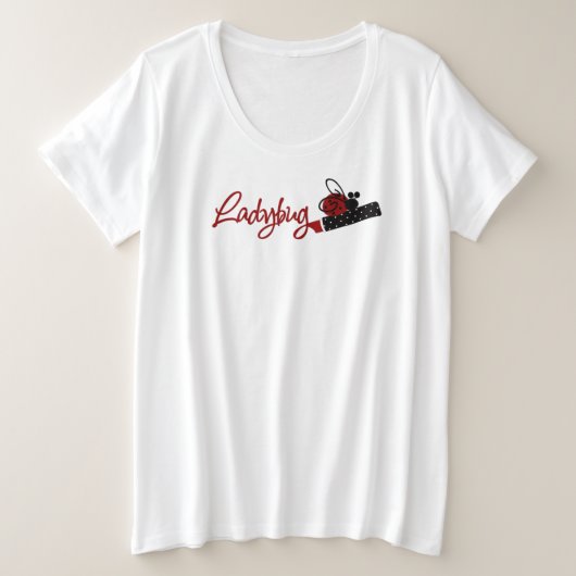 ウィメンズプラスサイズ基本Tシャツ プラスサイズTシャツ (デザイン正面)