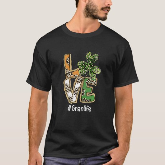 ウィメンズプレイドシャムロックヒョウおもしろいSt patricksダ Tシャツ (正面)