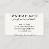 ウィメンズヘアブラックレザー 名刺 (裏面)