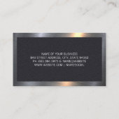 ウィメンズヘアロゴ |サロン |金属レザー 名刺 (裏面)