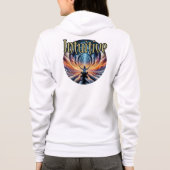 ウィメンズベラ+キャンバスフルジップフード付きスウェットシャツ パーカ (裏面)