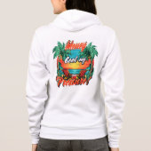 ウィメンズベラ+キャンバスフルジップフード付きスウェットシャツ パーカ (裏面)