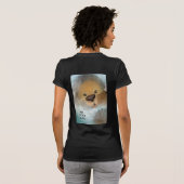 ウィメンズベラ+キャンバス3/4スリーブラグランTシャツ Tシャツ (裏面フル)