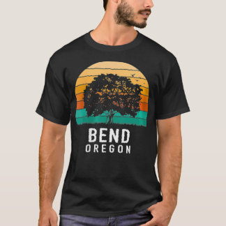 ウィメンズベンドヴィンテージサンセットオレゴンお土産VNeck Tシャツ
