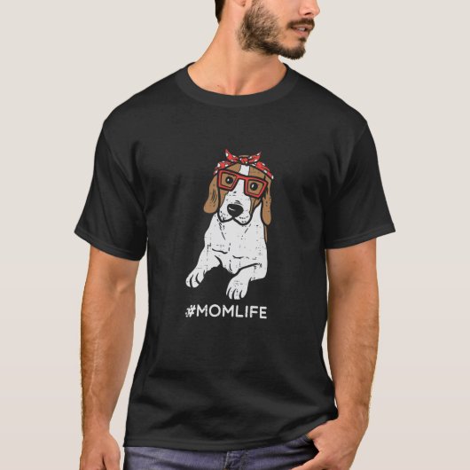 ウィメンズベーグル水玉模様バンダナママライフマザーズD Tシャツ (正面)