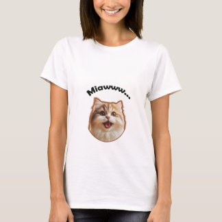 ウィメンズベーシックTシャツミオキャット Tシャツ